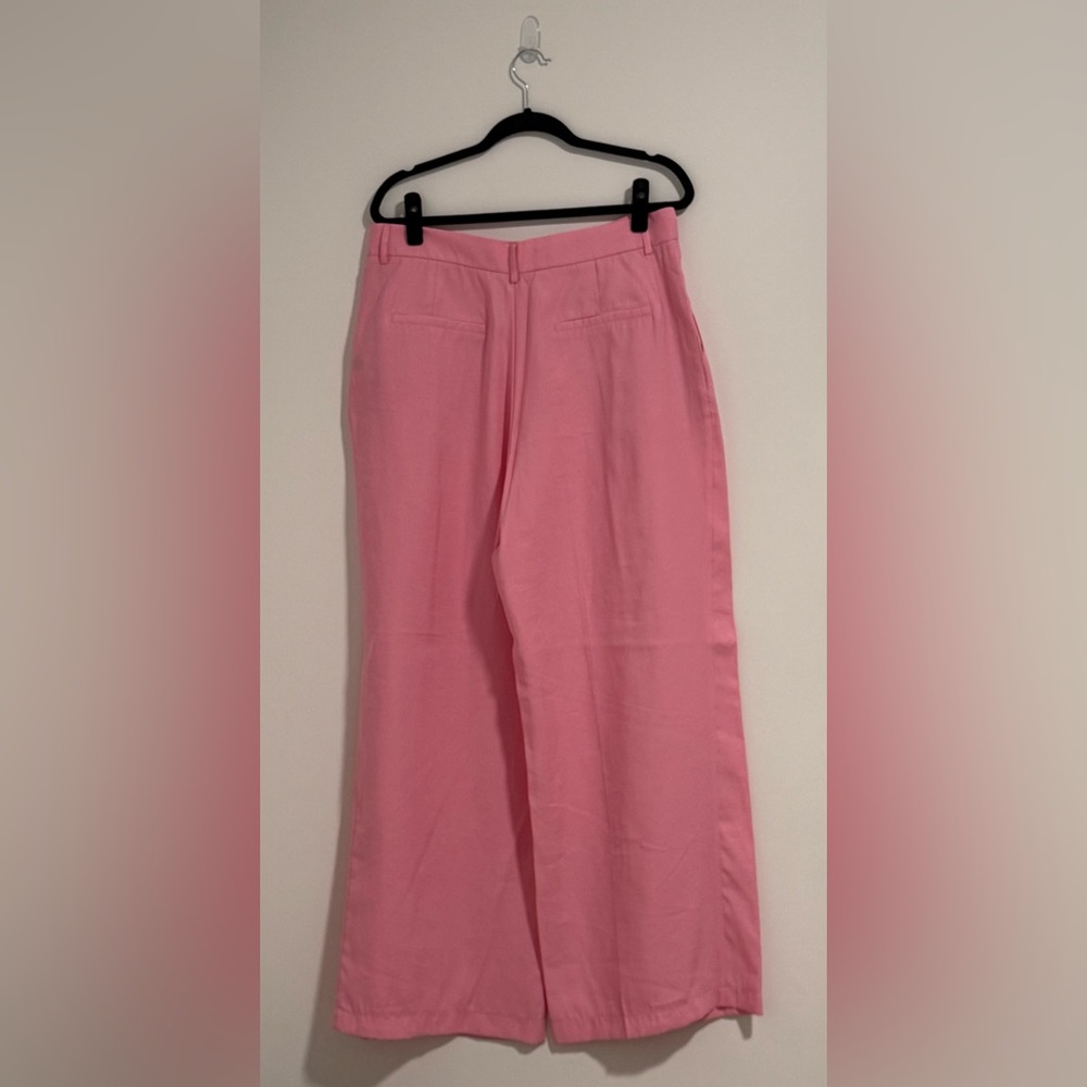 ZARA Pink Button-Front Pants - Picture 3 of 3
